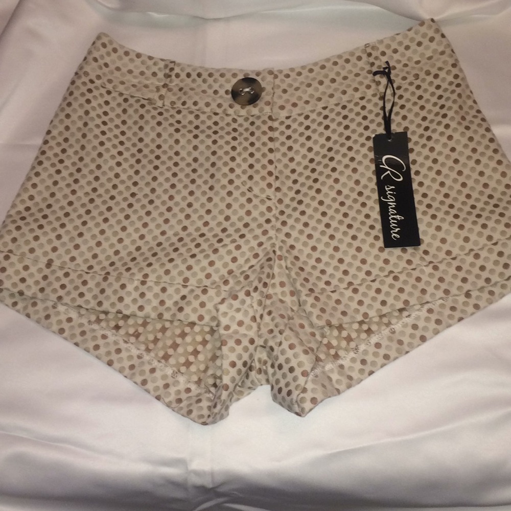 Charlotte Russe Tan/Brown Polka Dot Shorts